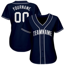 Load image into Gallery viewer, Custom Navy White Baseball Jersey