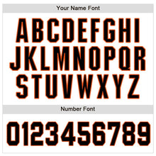 Load image into Gallery viewer, Custom White Black-Orange Baseball Jersey