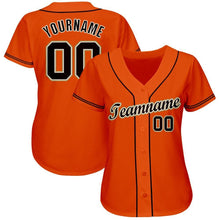 Load image into Gallery viewer, Custom Orange Black-Cream Baseball Jersey