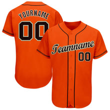 Load image into Gallery viewer, Custom Orange Black-Cream Baseball Jersey