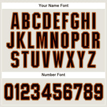 Load image into Gallery viewer, Custom Cream Black-Orange Baseball Jersey