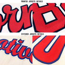 Load image into Gallery viewer, Custom Cream Black-Orange Baseball Jersey