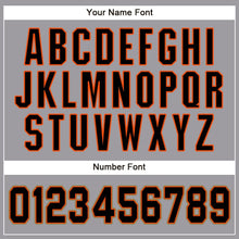 Load image into Gallery viewer, Custom Gray Black-Orange Baseball Jersey