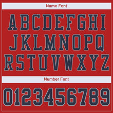 Load image into Gallery viewer, Custom Scarlet Navy-Light Gray Mesh Authentic Football Jersey