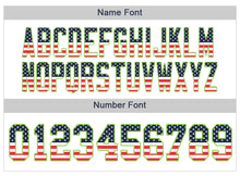 Load image into Gallery viewer, Custom Lights Out Black Neon Green-Navy USA Flag Fashion Football Jersey