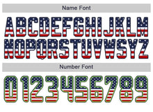 Load image into Gallery viewer, Custom White Navy-Neon Green USA Flag Fashion Football Jersey