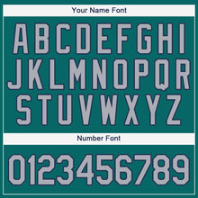 Load image into Gallery viewer, Custom Aqua Gray-Navy Baseball Jersey