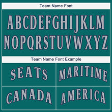 Load image into Gallery viewer, Custom Aqua Gray-Navy Baseball Jersey