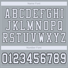 Load image into Gallery viewer, Custom Silver White-Black Mesh Authentic Football Jersey