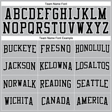 Load image into Gallery viewer, Custom Silver Gray Black-White Authentic Throwback Basketball Jersey