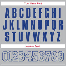 Load image into Gallery viewer, Custom Silver Gray Silver Gray-Royal Authentic Throwback Basketball Jersey