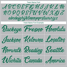 Load image into Gallery viewer, Custom Silver Gray Kelly Green-White Authentic Throwback Basketball Jersey