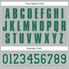 Load image into Gallery viewer, Custom Silver Gray Kelly Green-White Authentic Throwback Basketball Jersey