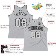 Load image into Gallery viewer, Custom Silver Gray Silver Gray-Black Authentic Throwback Basketball Jersey