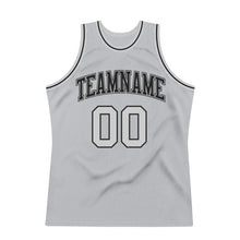 Load image into Gallery viewer, Custom Silver Gray Silver Gray-Black Authentic Throwback Basketball Jersey
