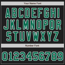 Load image into Gallery viewer, Custom Black Kelly Green-Gold Authentic Split Fashion Baseball Jersey