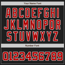 Load image into Gallery viewer, Custom Black Red-Gold Authentic Split Fashion Baseball Jersey