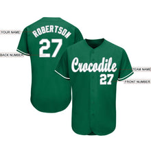 Load image into Gallery viewer, Custom Kelly Green White-Gray Baseball Jersey