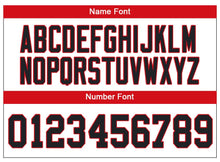 Load image into Gallery viewer, Custom Lights Out Black Red-Orange Football Jersey