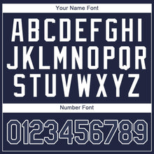 Load image into Gallery viewer, Custom Navy White-Powder Blue Baseball Jersey