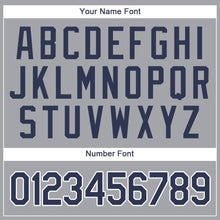 Load image into Gallery viewer, Custom Gray Navy-Powder Blue Baseball Jersey