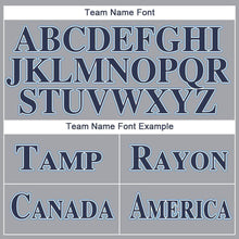 Load image into Gallery viewer, Custom Gray Navy-Powder Blue Baseball Jersey