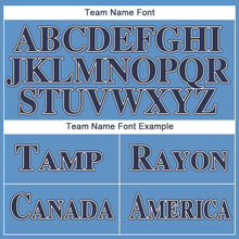 Load image into Gallery viewer, Custom Powder Blue Navy-White Baseball Jersey