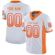 Load image into Gallery viewer, Custom White Orange-Red Mesh Drift Fashion Football Jersey