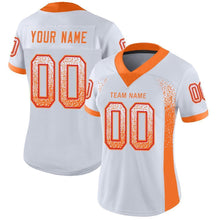 Load image into Gallery viewer, Custom White Orange-Red Mesh Drift Fashion Football Jersey