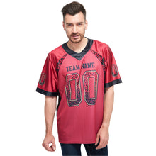 Load image into Gallery viewer, Custom Red Black-Orange Mesh Drift Fashion Football Jersey