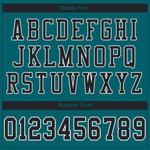 Load image into Gallery viewer, Custom Teal Black-White Mesh Authentic Football Jersey