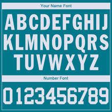 Load image into Gallery viewer, Custom Teal White V-Neck Basketball Jersey