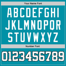 Load image into Gallery viewer, Custom Teal White-Black Round Neck Rib-Knit Basketball Jersey