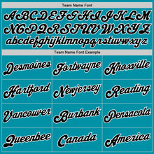 Load image into Gallery viewer, Custom Teal White-Black Round Neck Rib-Knit Basketball Jersey