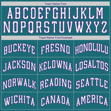 Load image into Gallery viewer, Custom Aqua Purple-White Authentic American Flag Fashion Baseball Jersey