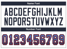 Load image into Gallery viewer, Custom Powder Blue Navy-Red Mesh Drift Fashion Football Jersey