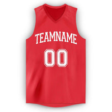 Load image into Gallery viewer, Custom Tomato White V-Neck Basketball Jersey