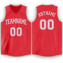 Load image into Gallery viewer, Custom Tomato White V-Neck Basketball Jersey