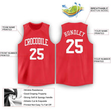 Load image into Gallery viewer, Custom Tomato White Round Neck Basketball Jersey