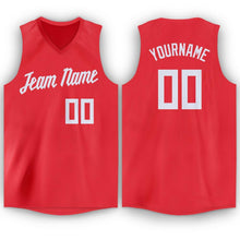 Load image into Gallery viewer, Custom Tomato White V-Neck Basketball Jersey
