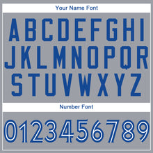 Load image into Gallery viewer, Custom Gray Royal-White Baseball Jersey
