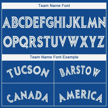 Load image into Gallery viewer, Custom Royal White Baseball Jersey