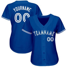 Load image into Gallery viewer, Custom Royal White Baseball Jersey
