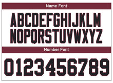 Load image into Gallery viewer, Custom Lights Out Black Burgundy-Gold Football Jersey