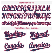 Load image into Gallery viewer, Custom White Red-Navy Baseball Jersey