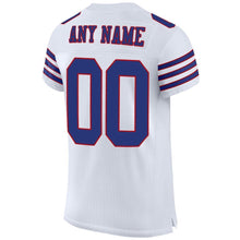 Load image into Gallery viewer, Custom White Royal-Red Mesh Authentic Football Jersey