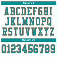 Load image into Gallery viewer, Custom White Aqua-Orange Mesh Authentic Football Jersey