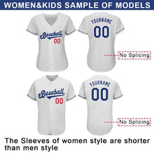 Load image into Gallery viewer, Custom White Royal-Red Authentic Baseball Jersey