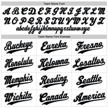 Load image into Gallery viewer, Custom White Black Strip Black-Gray Authentic Baseball Jersey