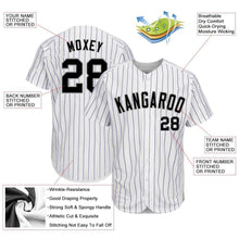 Load image into Gallery viewer, Custom White Purple Strip Black-Gray Authentic Baseball Jersey